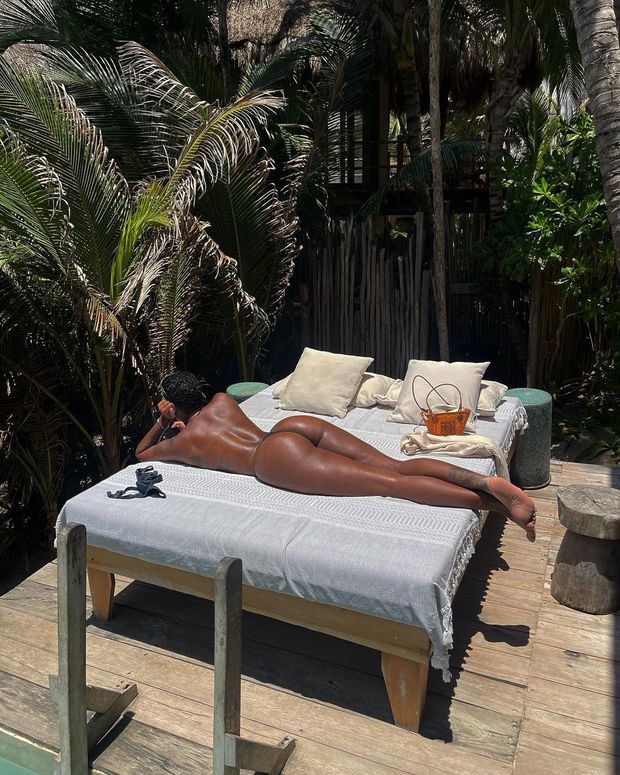 hot sunbathing