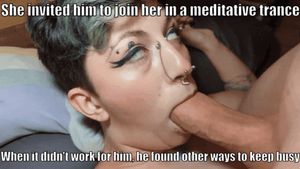 While her mind comprehended the cosmos, his cock plundered her fuckholes