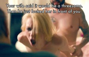in this threesome, the bull just fucked your wife in front of you