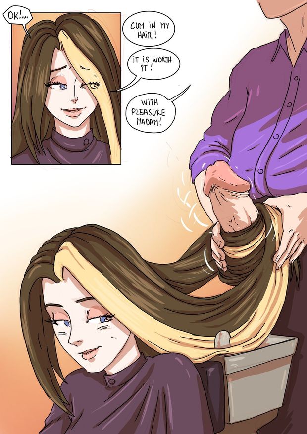 She loves cum in her hair