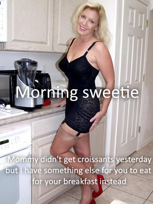 Mom cooks croissants