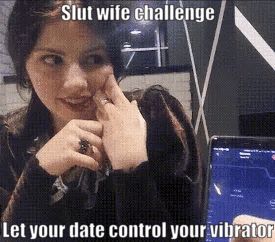 Slut wife vibrator challenge