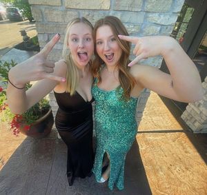 Anya and friend prom dress