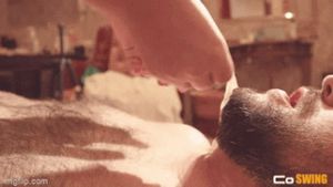 Sometimes she uses a condom with her bull, but she doesn't want to deprive her cuckold of his dose of cum