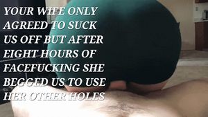 By that point we were sucked dry so we came in her