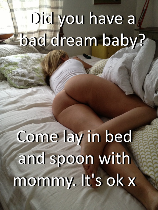 Spooning with mom