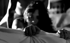 Passionate sheet grabbing sex