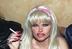 Porn Star Lolo Ferrari smoking