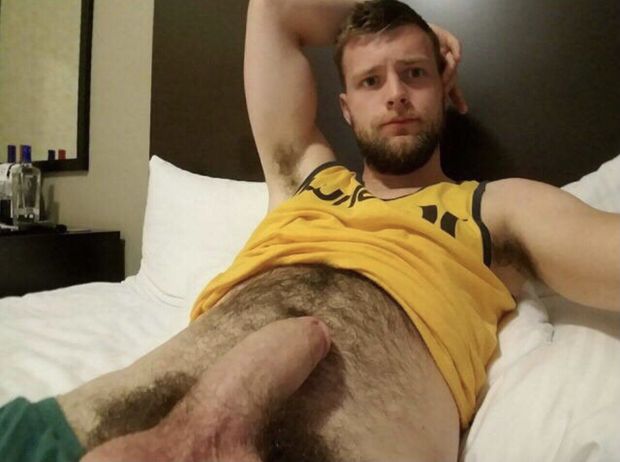 Hairy Tummy and a Fat Dick