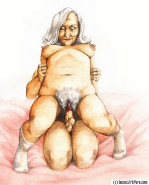 Grandma's nipples make him dripping hard for her