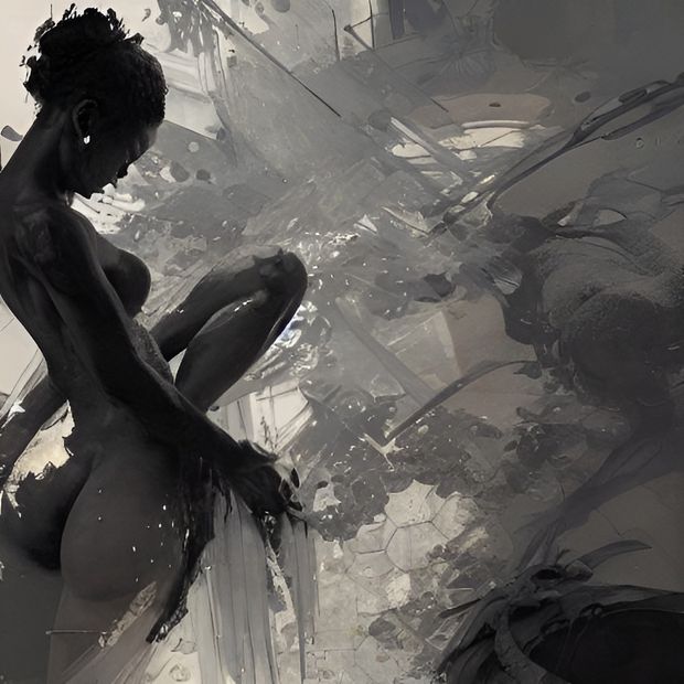 Abstract ebony