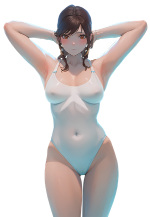 Anime female in a swimsuit
