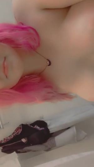 Pink hair slut