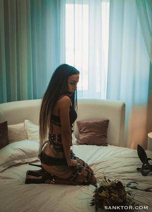 ready for hotel action with her gag ball