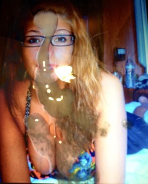 Cumtribute on hot sluts tits and face