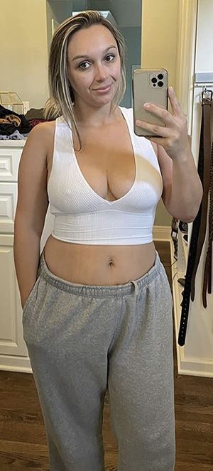 Selfie with her new shirt