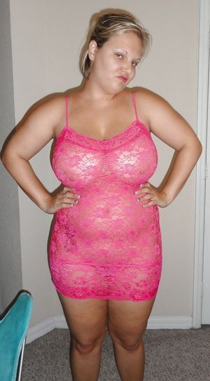 chubby mom with huge tits in pink lingerie