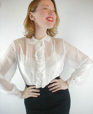 Patty's Sheer Business Blouse