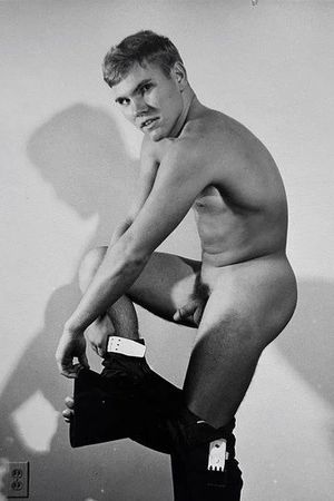 Vintage male undressing