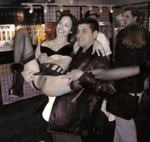 Porn Star held and spread by fan