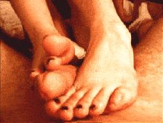 Hot amateur footjob