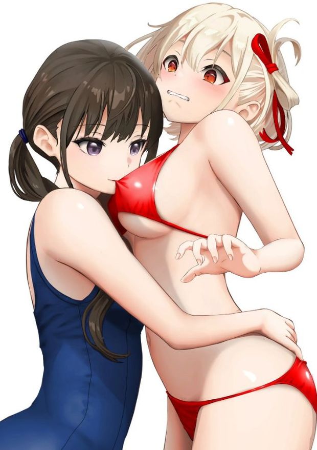 Takina not letting Chisato go By GIBUNギブン Lycoris Recoil