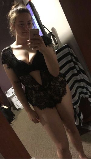 Showing off her new undergarments