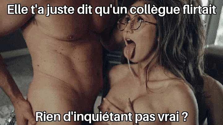 Ta copine et son collègue flirtent sans pénétration