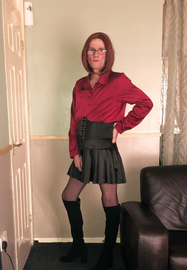Scarlet Louise Kelly exposed crossdressing in slutty outfits