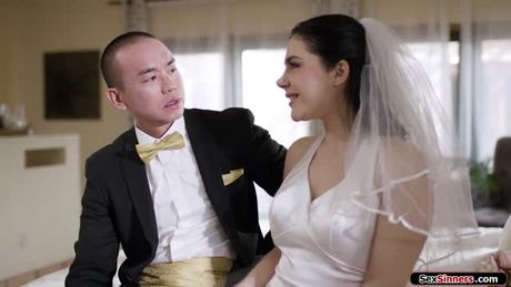 Busty bride anal cheats on wedding day