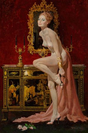 Robert McGinnis - Standing Nude Adjusting Sandal