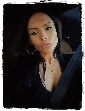 nice brunette in the car