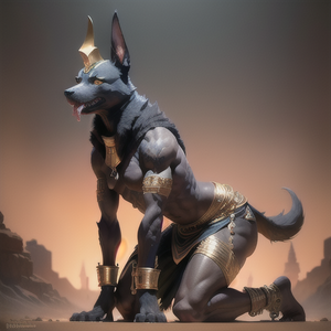 AI Anubis, god, doggy style