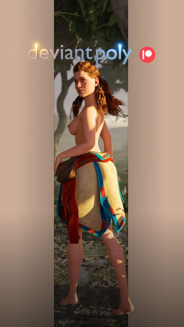 Aloy topless pinup