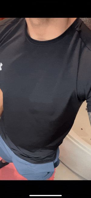 Guy with big white dick after gym