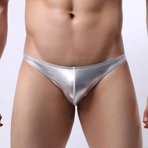Sexy Laser Charol Bragas Hombres Bikini Calzoncillos Ropa interior Bragas G-String Lencería Correa Bragas