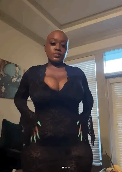 Checking herself out