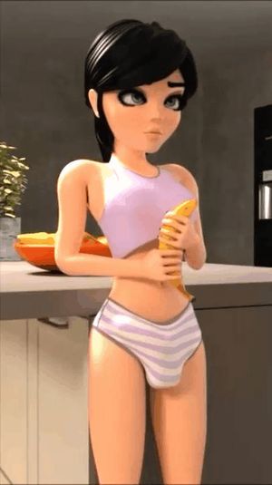 Acariciando la banana