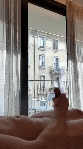 cumshot with a view