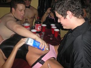 Only a thin fabric between your gfs pussy and this guy. He can surely smell it