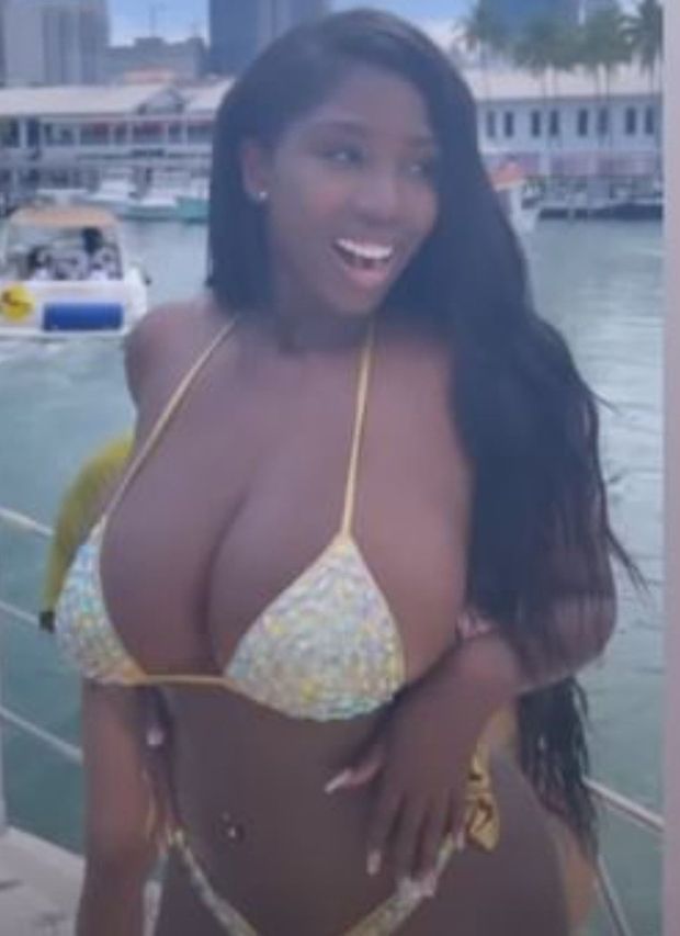 Ellie Mae bikini boat