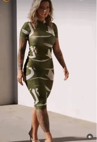 Sexy perfect body milf walking by