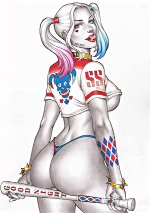 Slutty Harley Quinn 1 by Carlos Augusto Braga