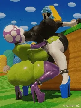 Wyerframez - piranha plant & shy gal