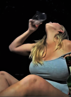 That's it baby! Turn it up and chug it!