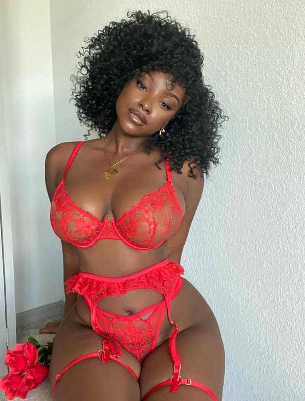 Savannah Perkins looking beautiful in Red lingerie