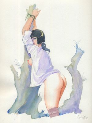 Tied to a tree • Art by Leone Frollo