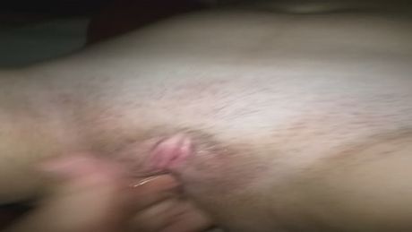 Fucked-up teenie Emma getting her both holes fingered fast, moaning a lot