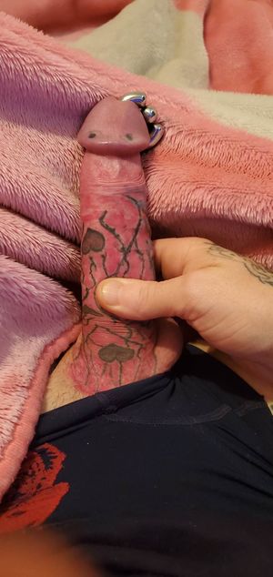 Tattoo penis with prince albert