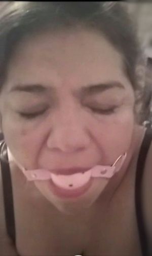 Gagged mature sex slave must be seen fucked vigorously. If she pukes her ballgagg she gets punishment.
